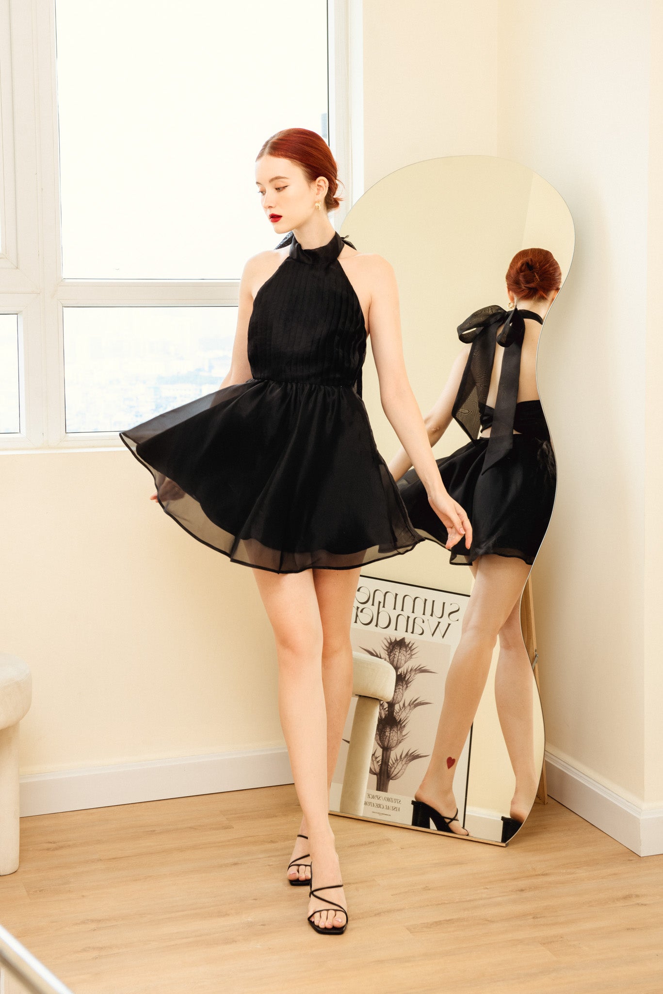 thea black embroidered mini dress Size:39 (EU) / 6 (US) / 5 (UK)