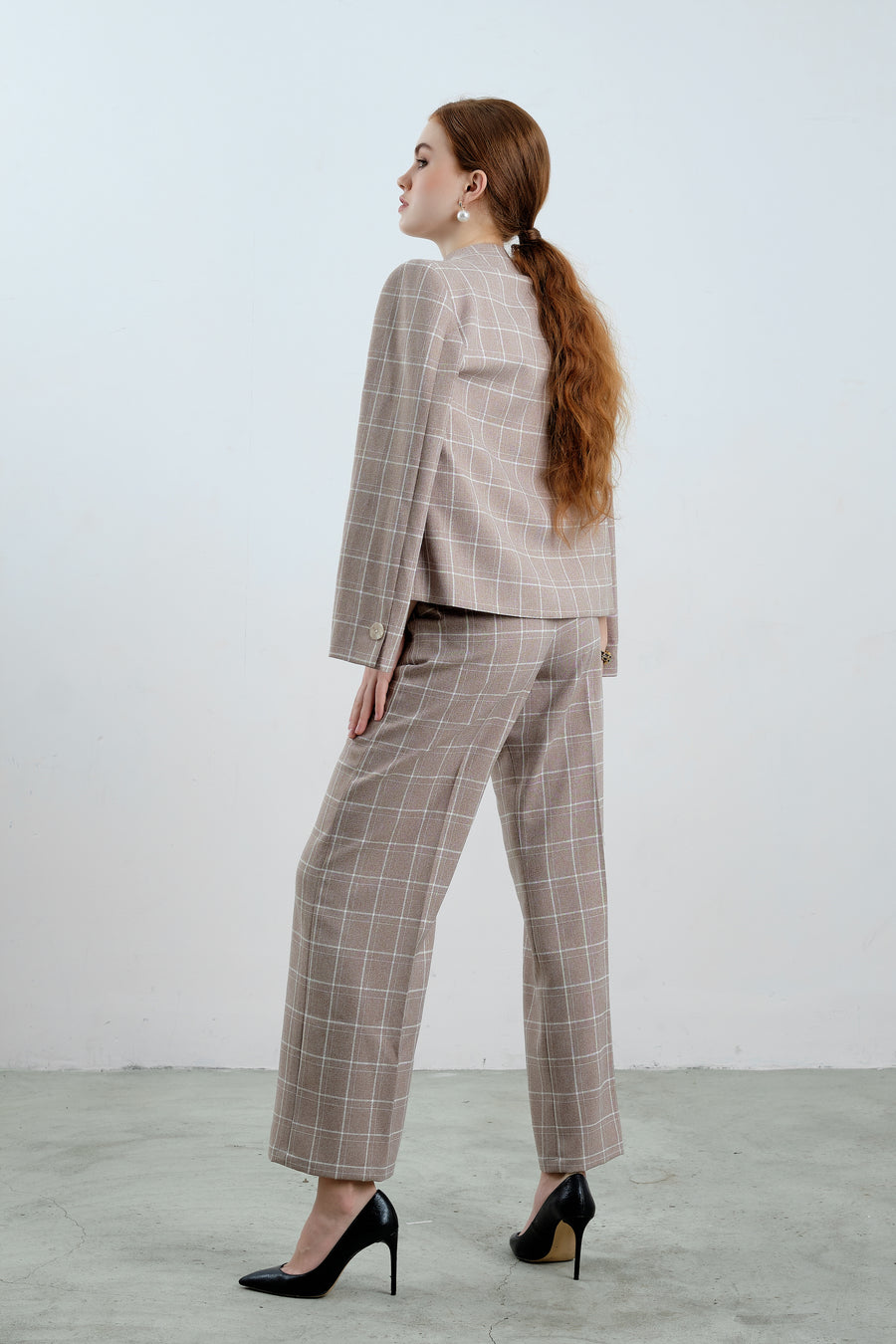 Plaid Cotton Blazer and Trousers - Élan Studio LLC