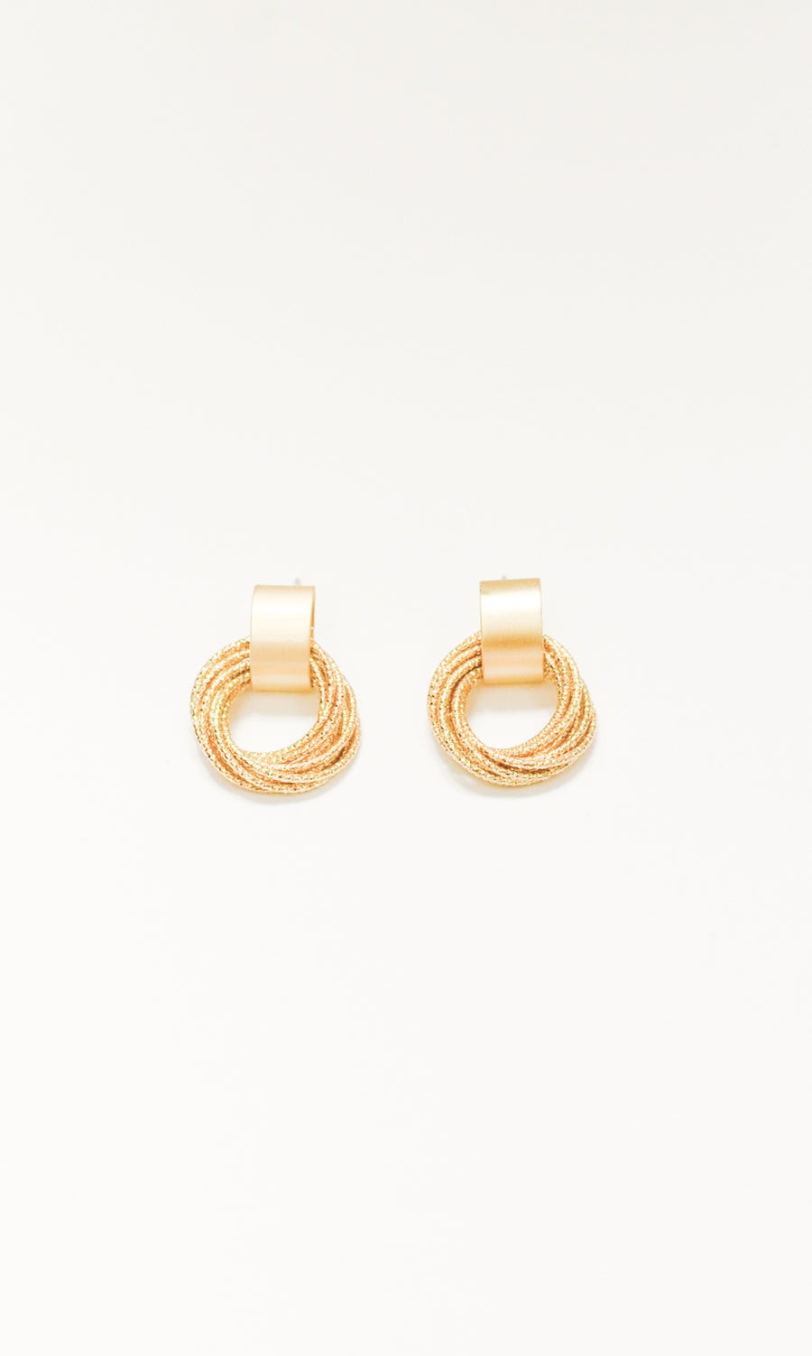 Gold Multi-Layer Metal Earrings