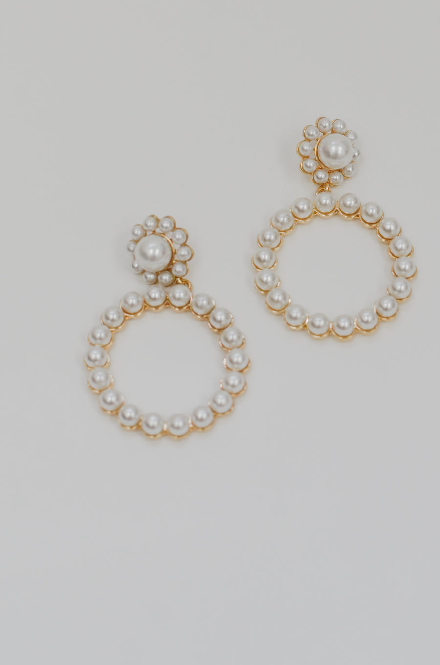 Pearl Charm Statement Earrings