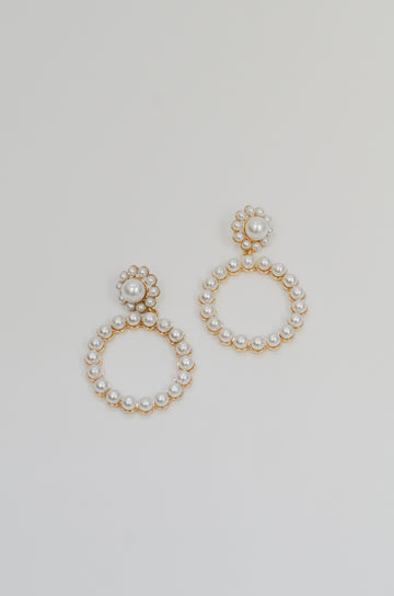 Pearl Charm Statement Earrings