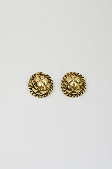 Vintage Round Gold Earrings