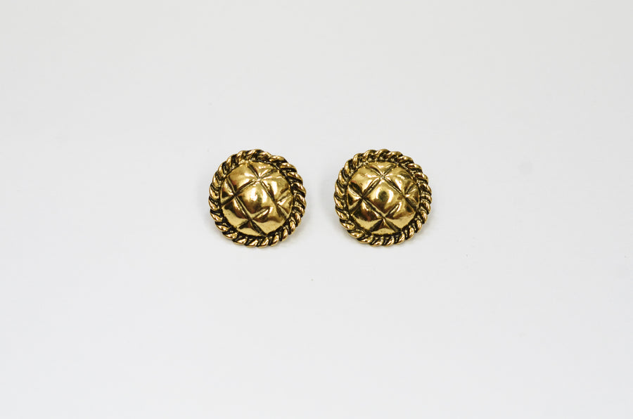 Vintage Round Gold Earrings