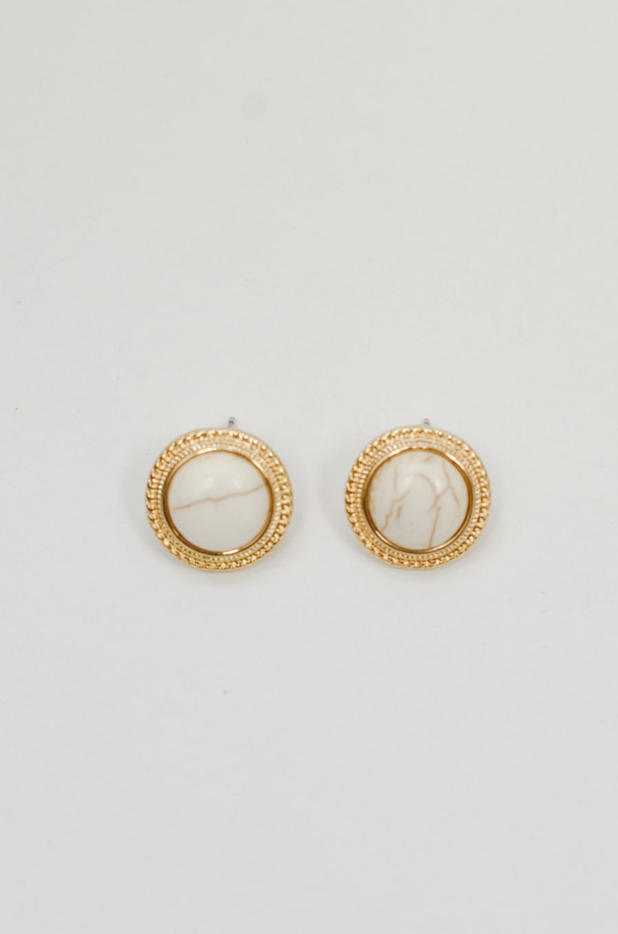 Gold Marble Earrings