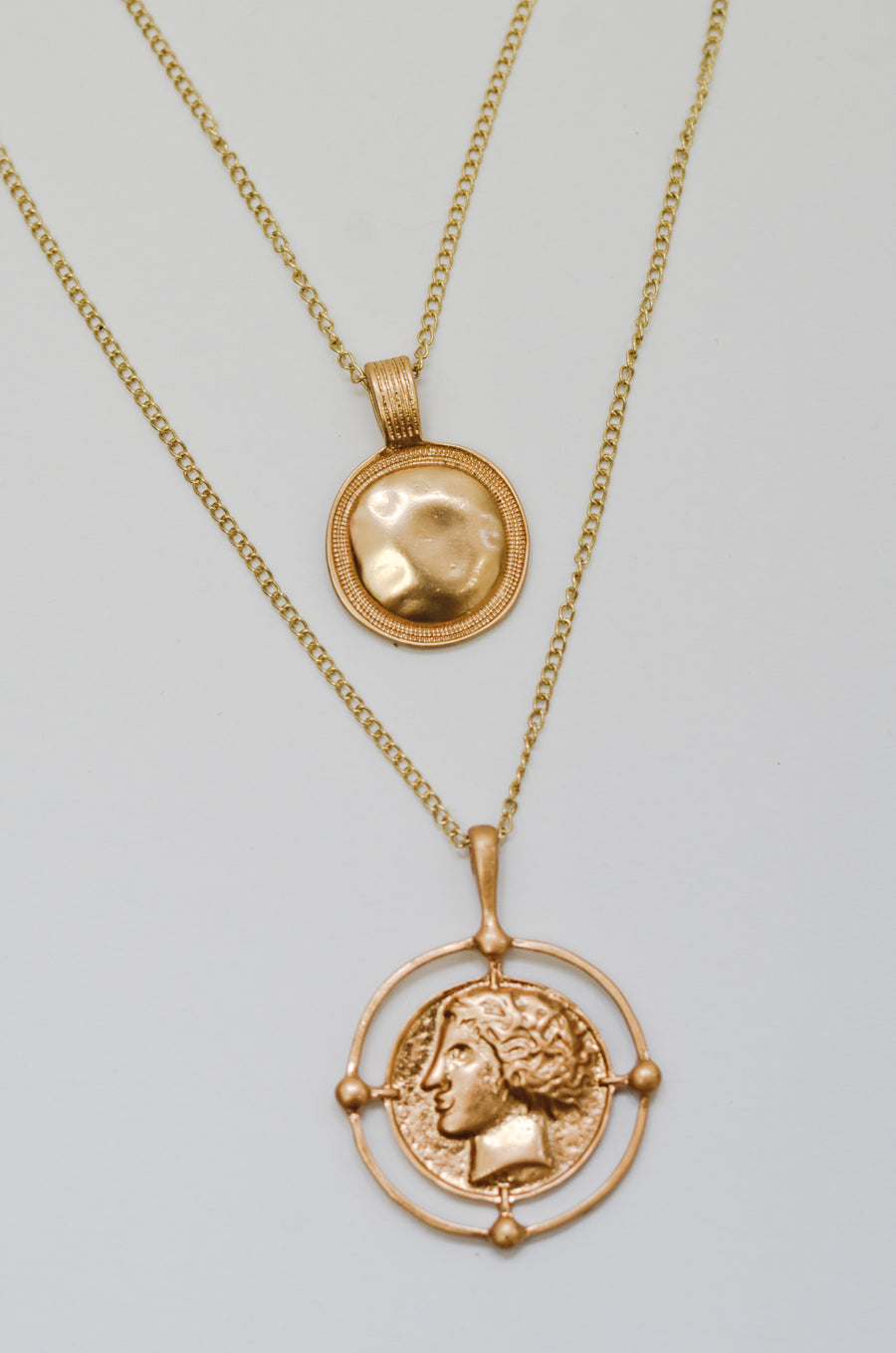 Gold Layered Pendant Necklace