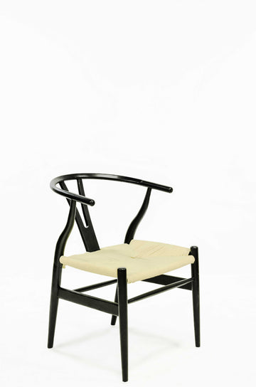 La Botanica Black Wishbone Dining Chair