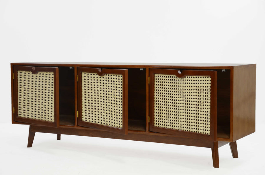 Ramona Natural Cane Media Console