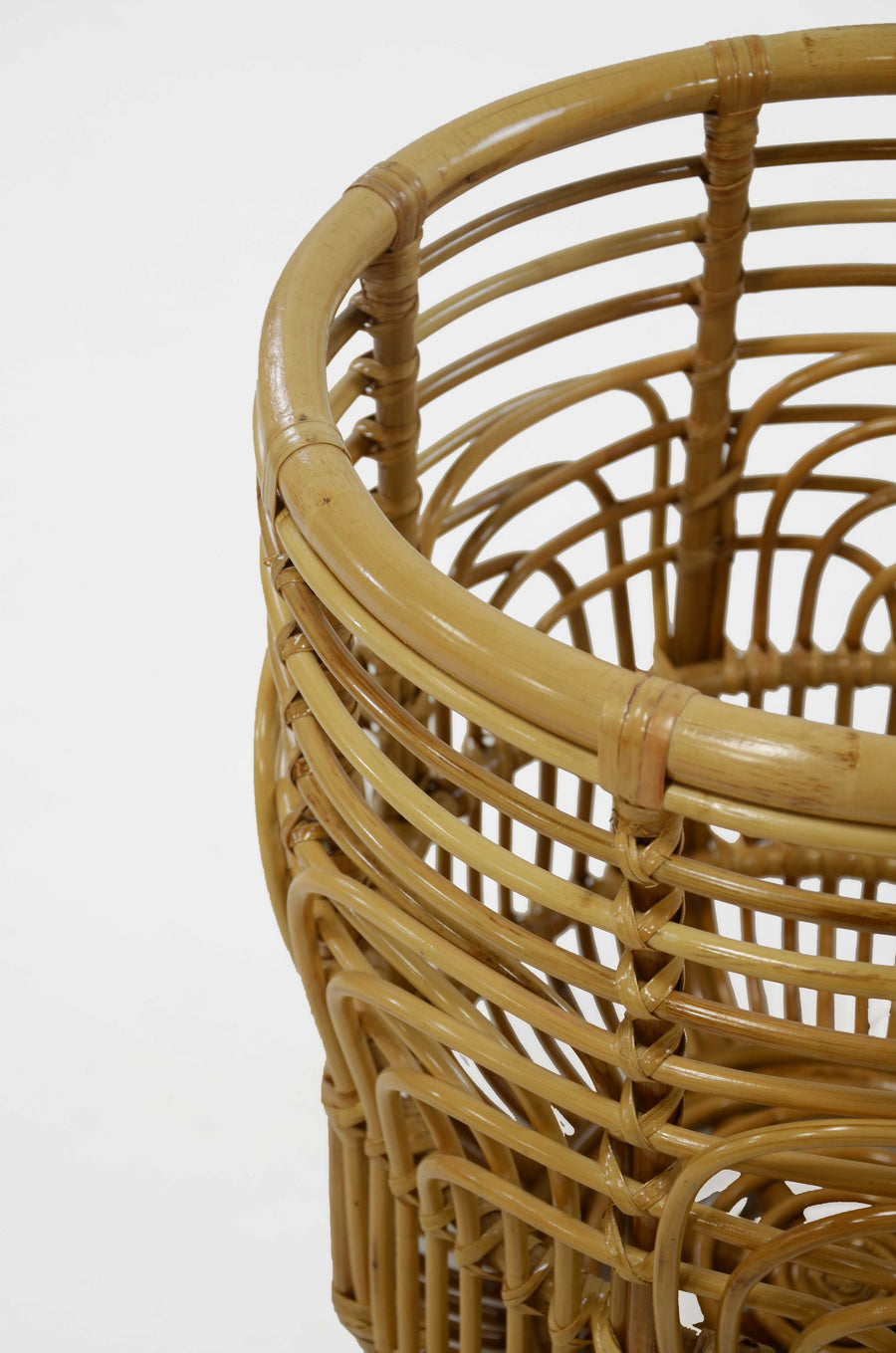 Sun-Warmed Round Rattan Basket