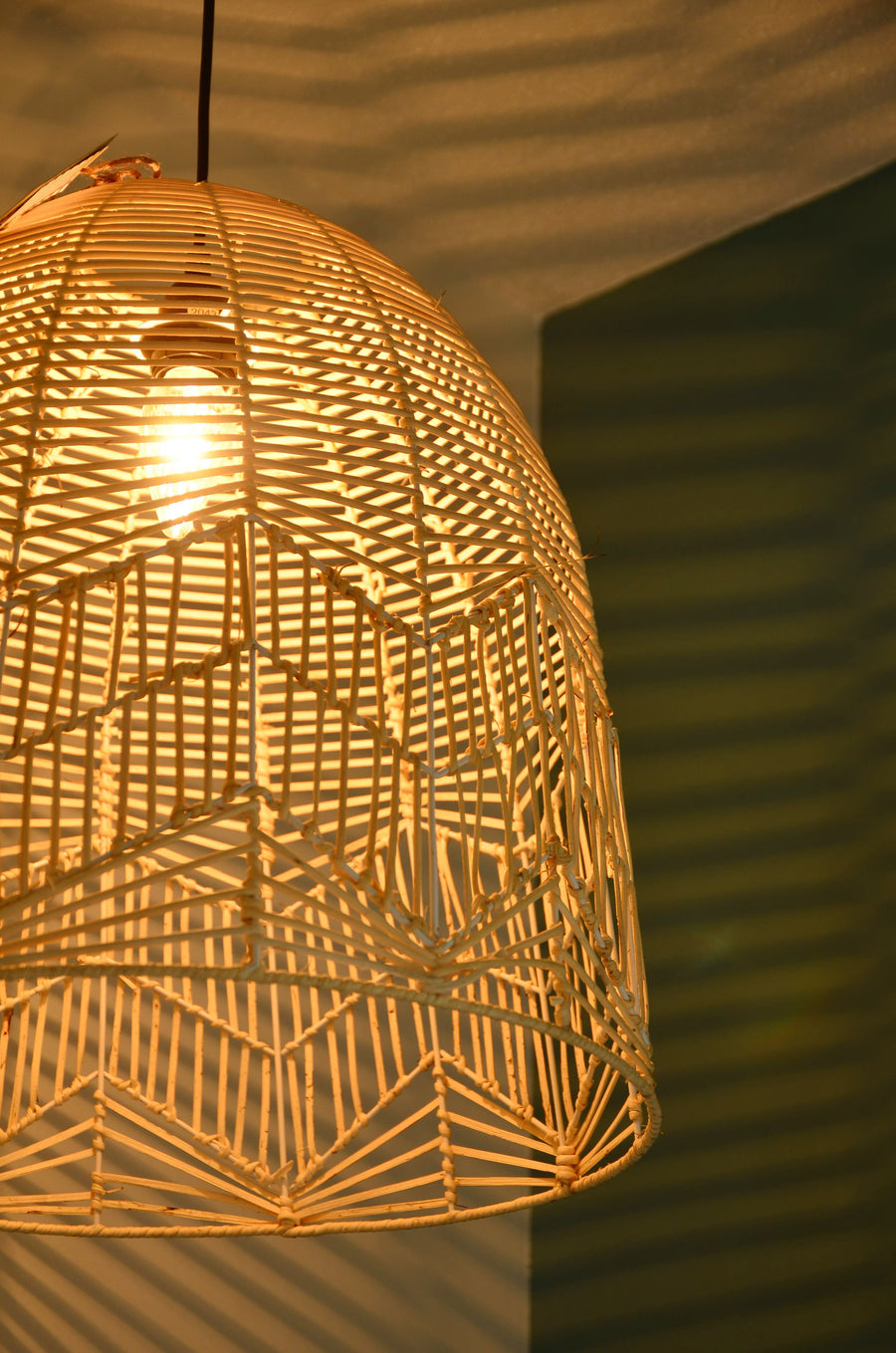 Casden Geometric Rattan Pendant Light