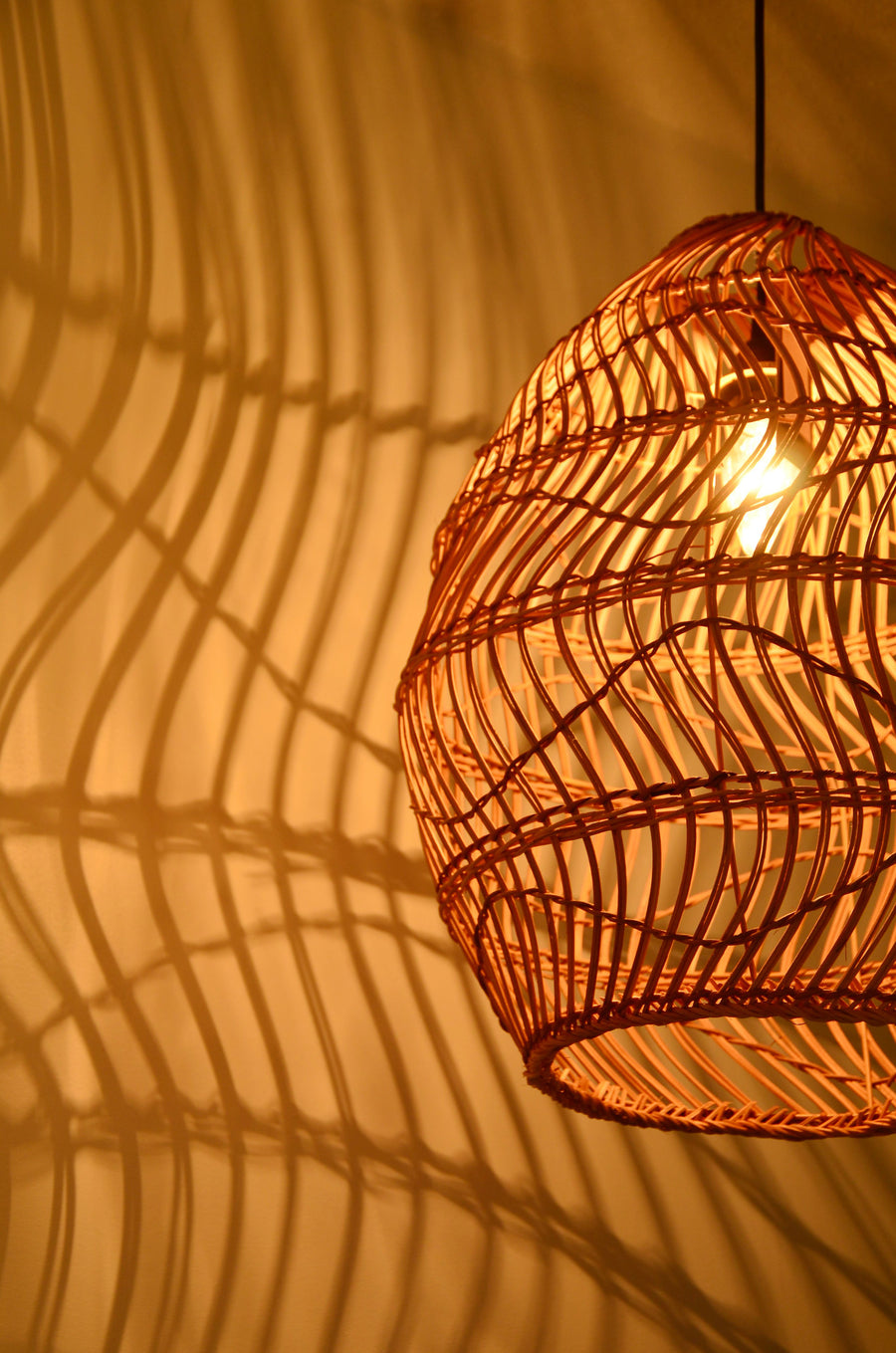 Rattan Round Pendant