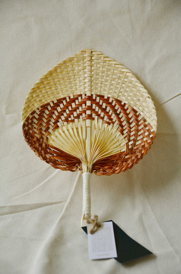 La Botanica Palm Leaf Brown Hand Fan