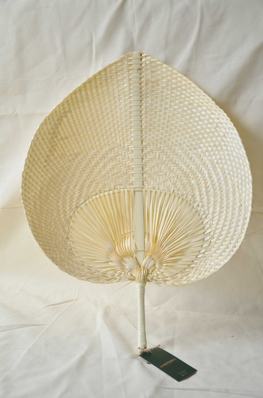 La Botanica Palm Leaf Natural Hand Fan