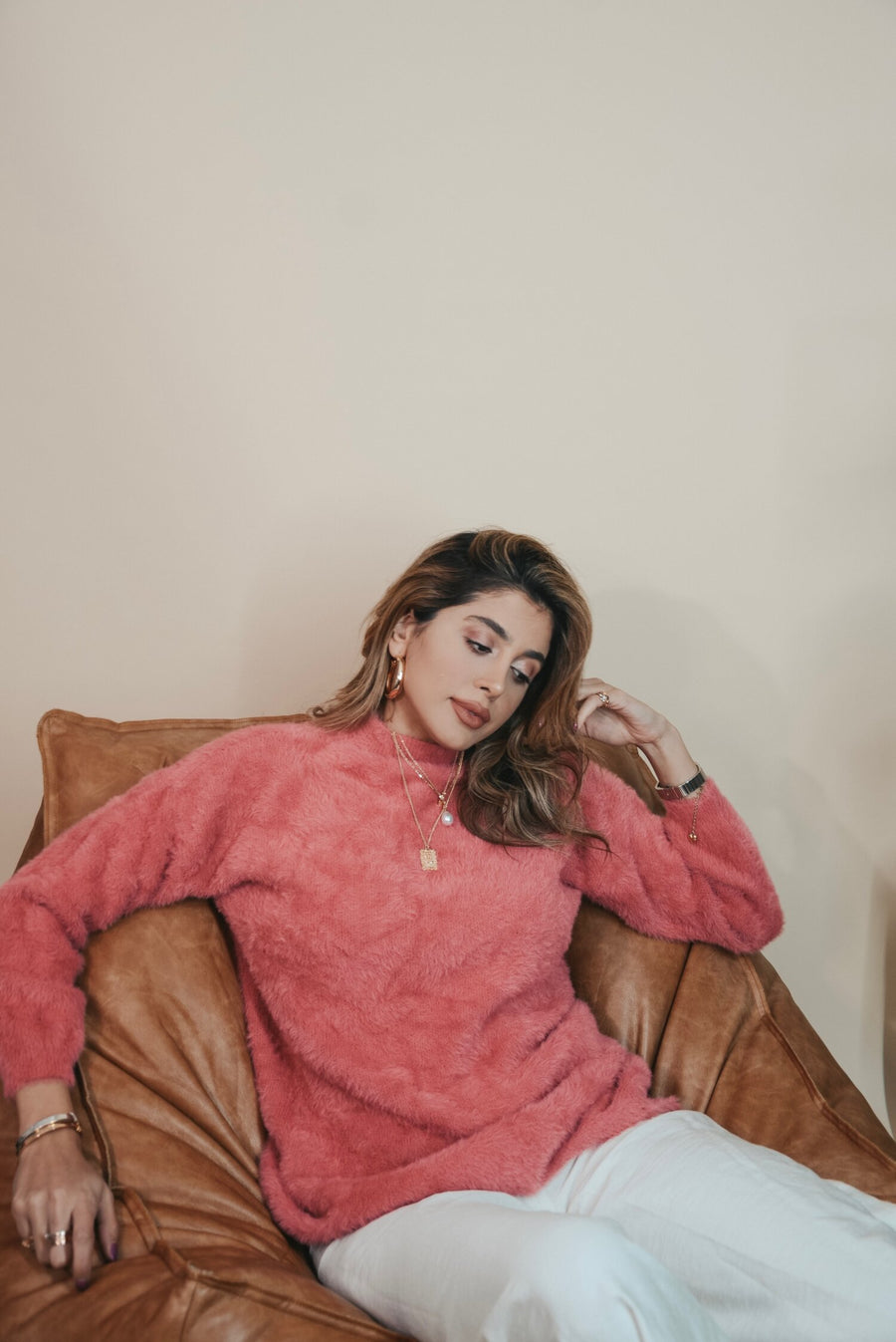 Mink Cashmere Pink Sweater - Élan Studio LLC