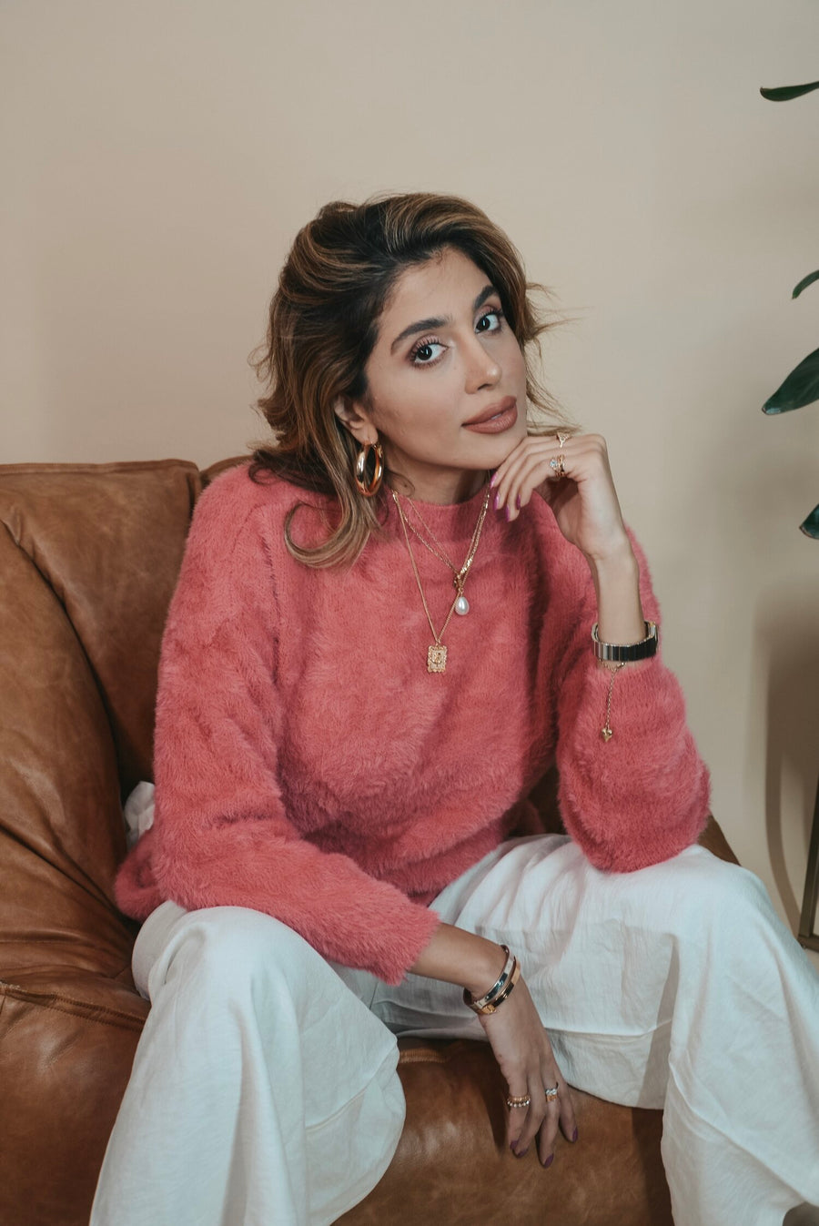 Mink Cashmere Pink Sweater - Élan Studio LLC