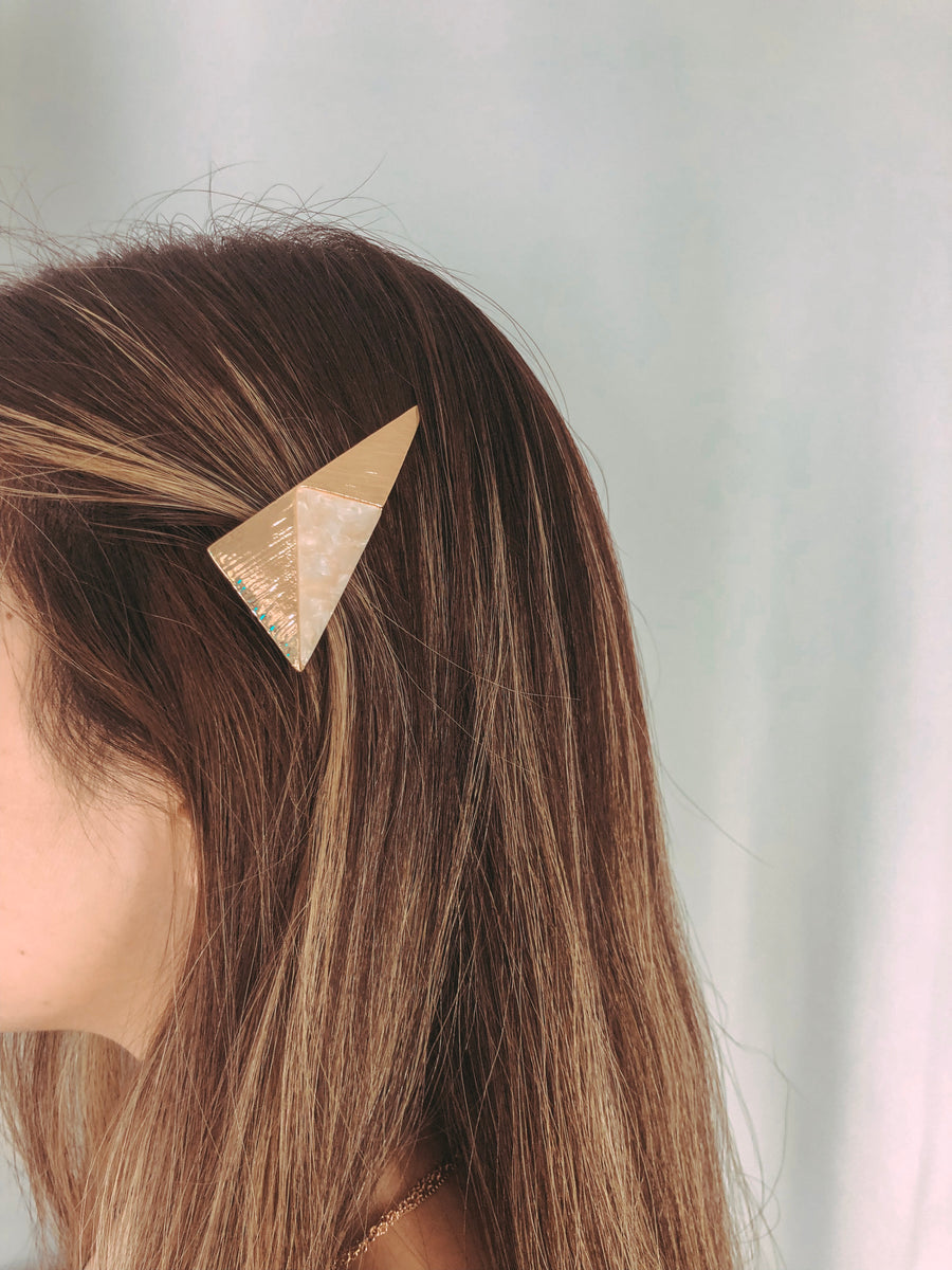 The Triangle Blush Crystal Hairpins - Élan Studio LLC