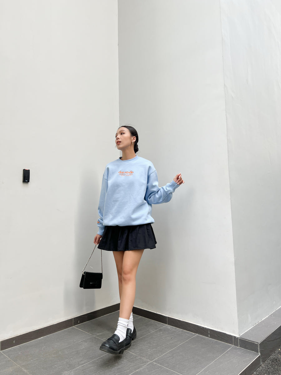 Élan Crewneck Blue-Orange Sweatshirt