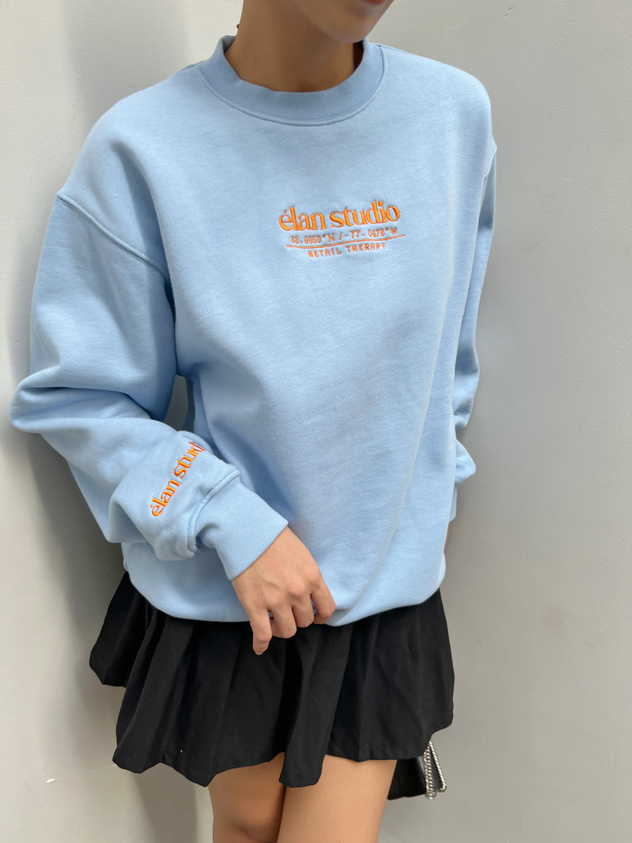 Élan Crewneck Blue-Orange Sweatshirt