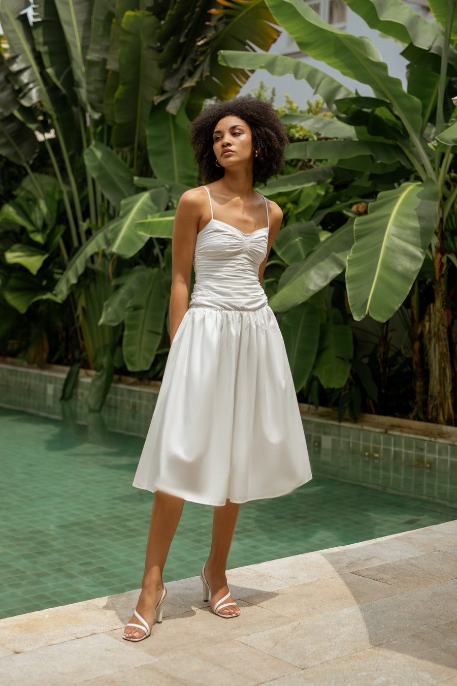 Magnolia Ruched Midi Dress