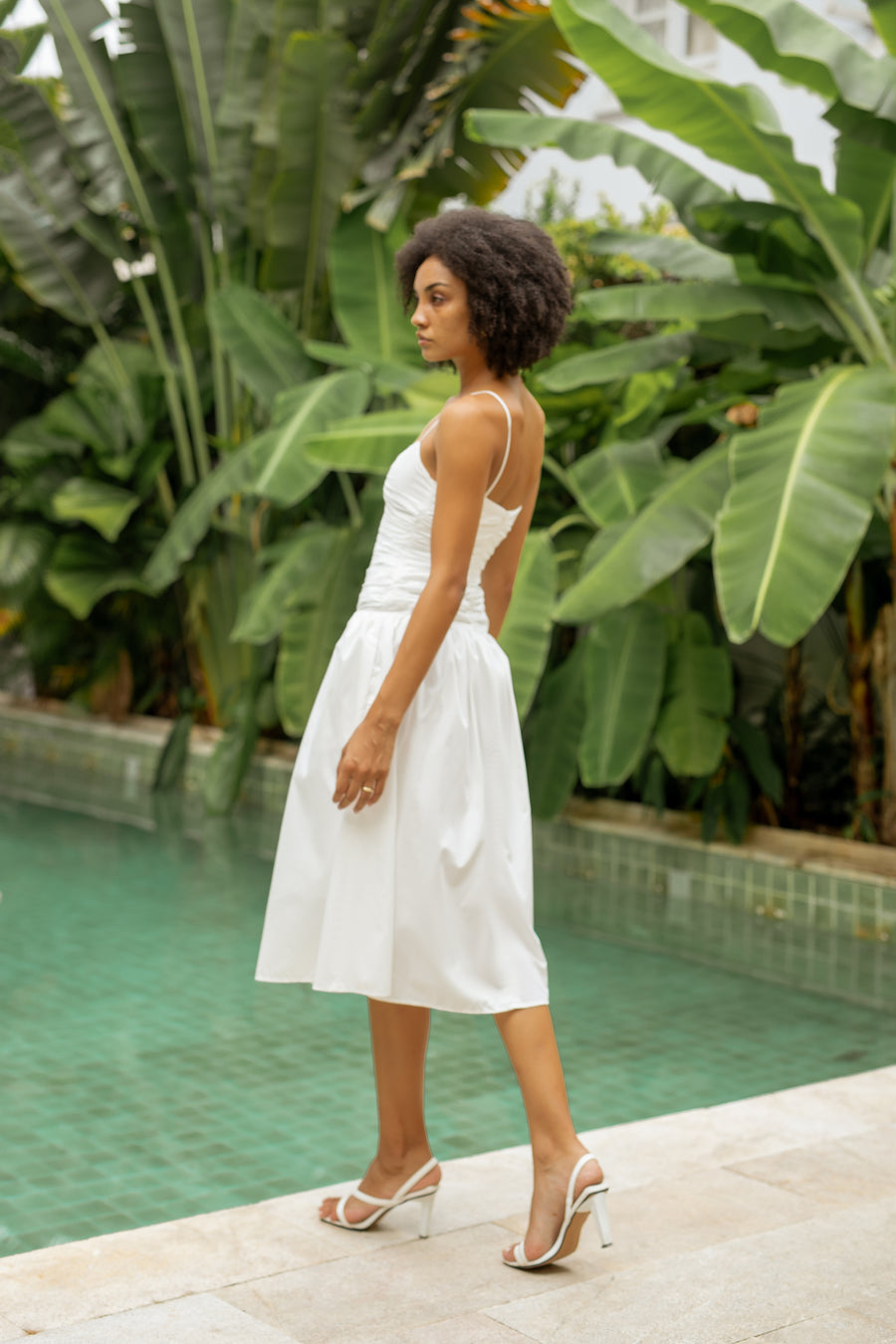 Magnolia Ruched Midi Dress