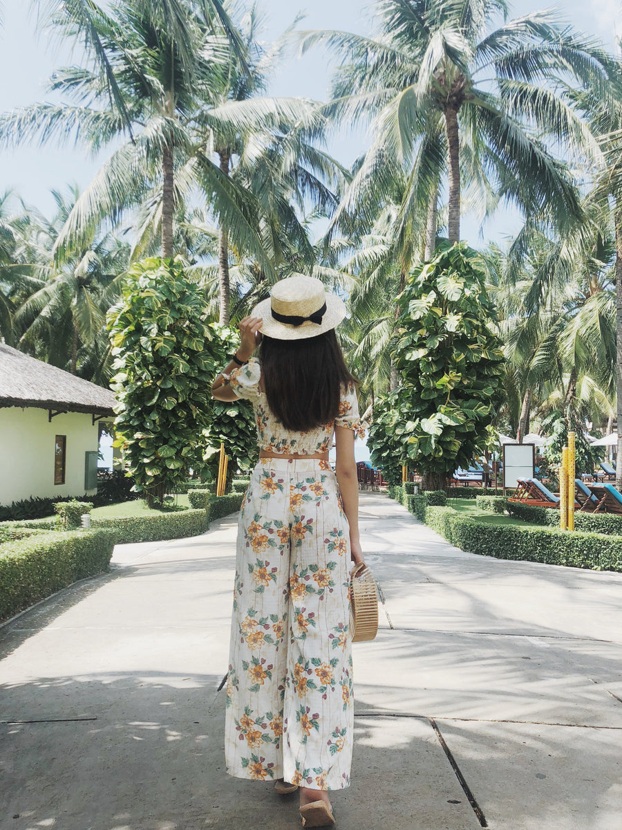 Floral Wide Leg Pants