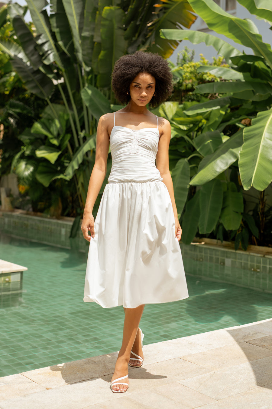 Magnolia Ruched Midi Dress